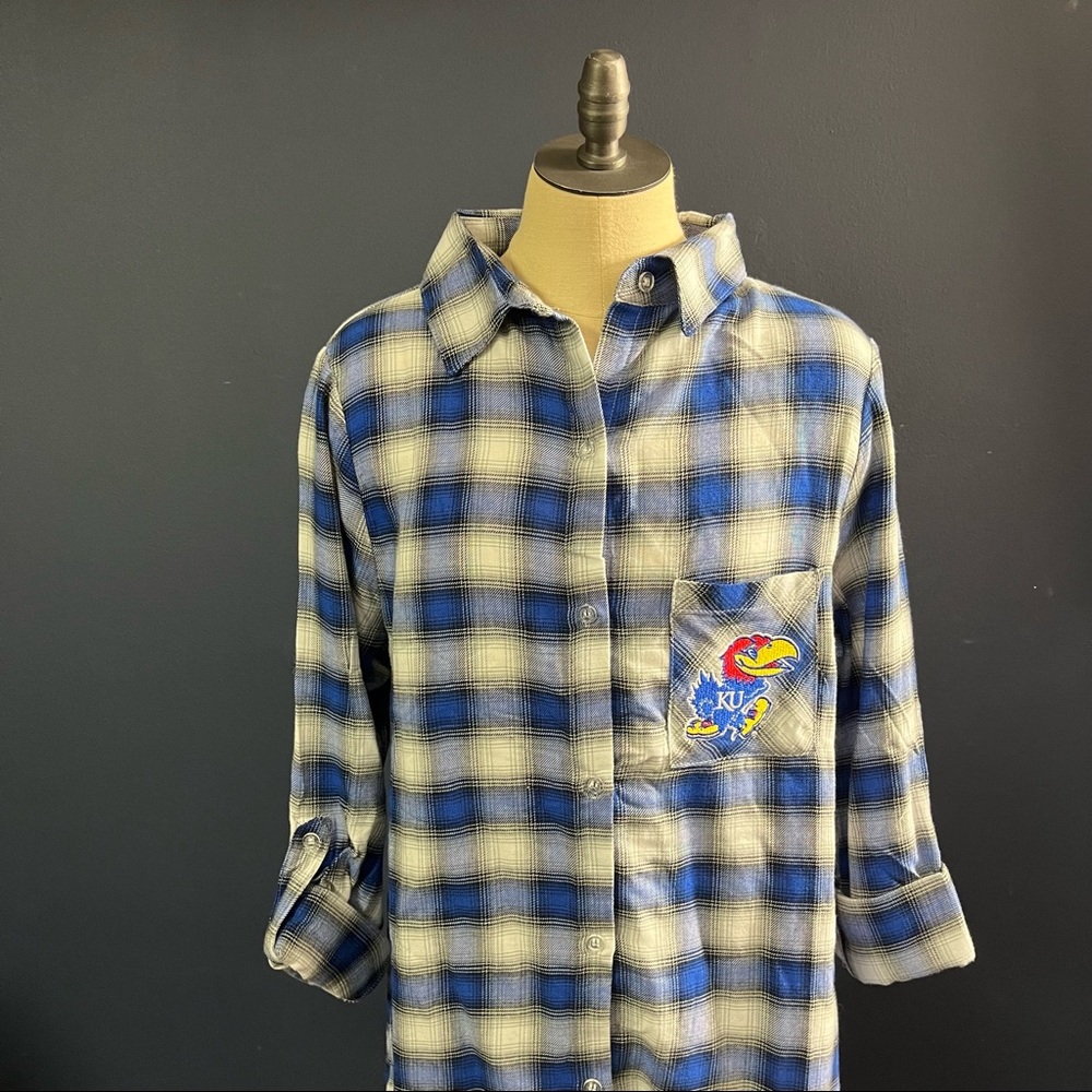NWT University of Kansas flannel shirt M
